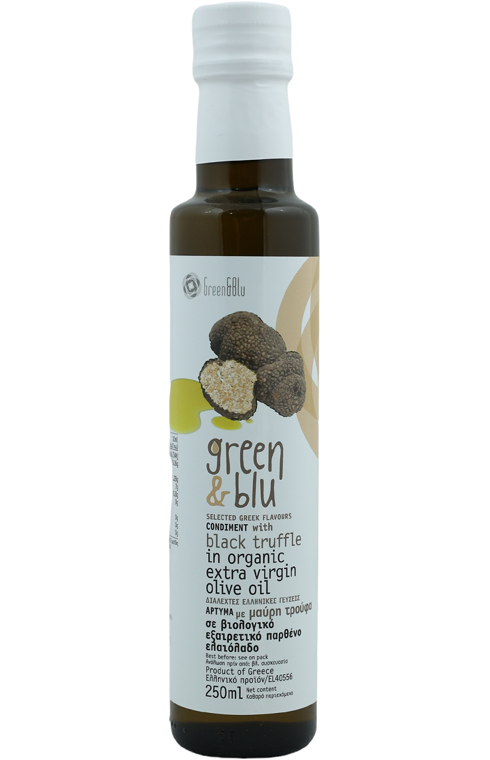 Green & Blu with black truffle